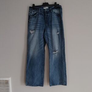 Kancan Wide Leg High Rise Distressed Jeans Size 15